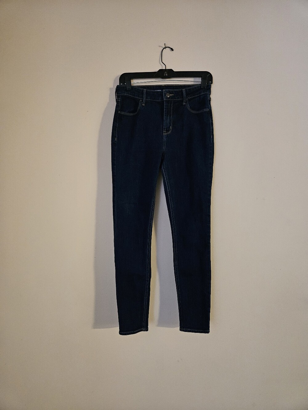 Old Navy Dark Navy High-Rise Super Skinny Jeans, Size 6